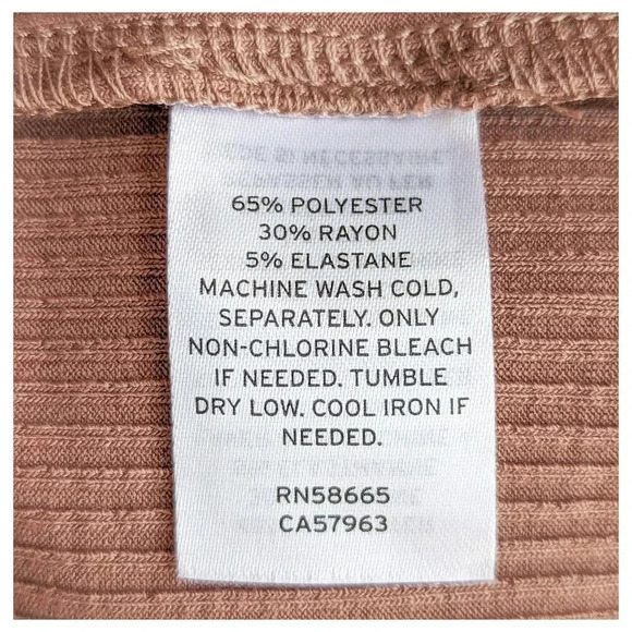 BP Mocha Ribbed Lettuce Trim Mini Dress Size 1X - Picture 8 of 8